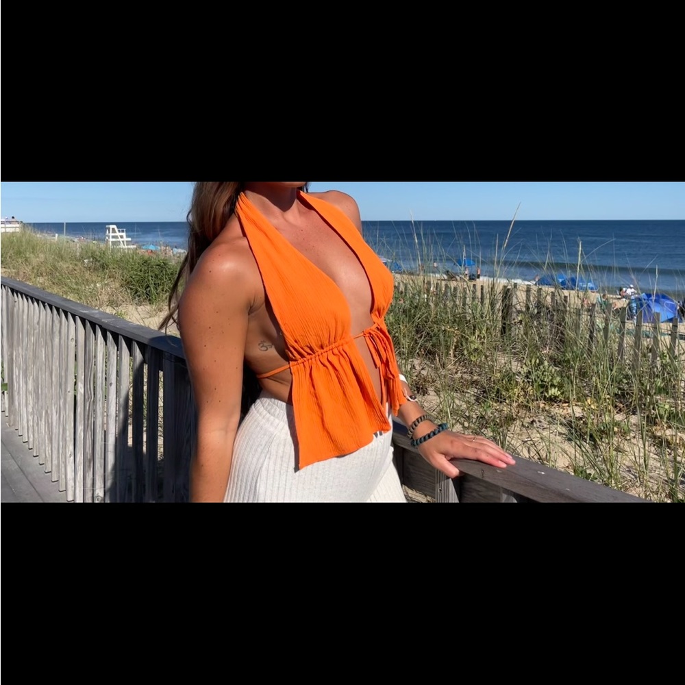 orange summer top